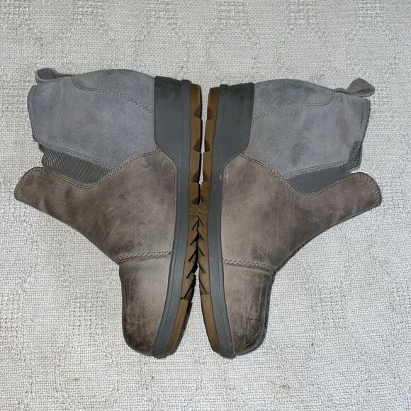 Sorel Women’s Ankle Boots Size 5 M Gray Leather Hiking Rugged - Picture 5 of 12